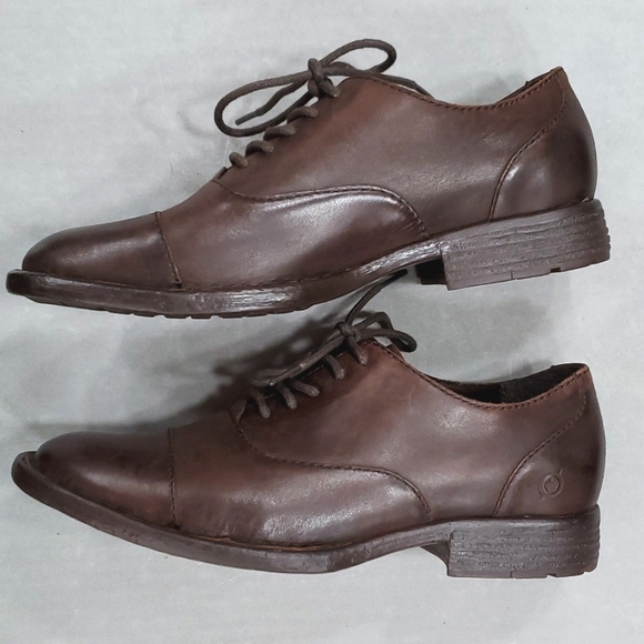 Born oxford shoes men\'s size 8.5 brown leather cap toe main image 7